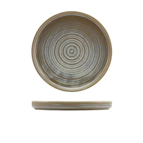 Terra Porcelain Matt Grey Low Presentation Plate 21cm (6)