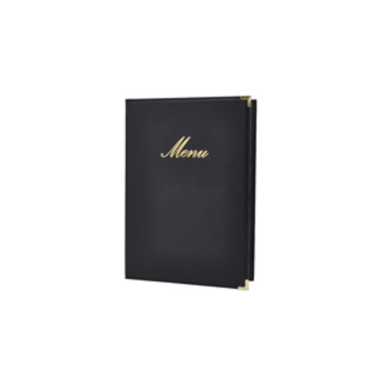 Classic A5 Menu Holder Black 4 Pages