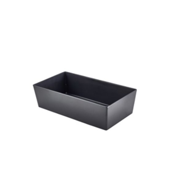 Genware Matt Black Melamine Buffet Box GN1/3