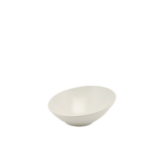 White Melamine Slanted Buffet Bowl 21 X 20 X 10cm