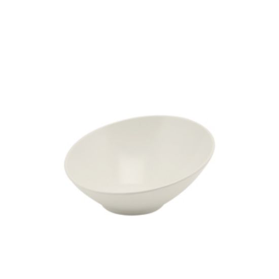 White Melamine Slanted Buffet Bowl 30x29x13cm