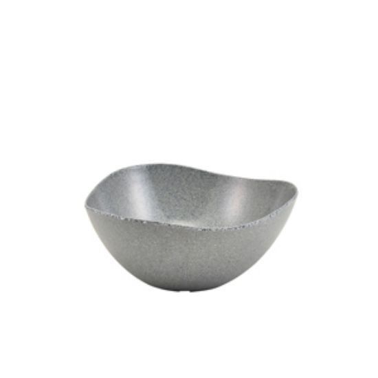 Grey Granite Melamine Triangular Buffet Bowl 28cm