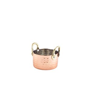 Mini Hammered Copper Casserole Dish 8.2 X 5cm (12)