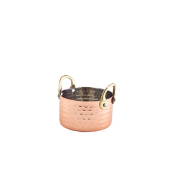 Mini Hammered Copper Casserole Dish 9.2 X 5cm (12)