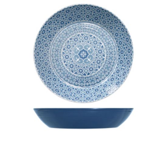 Blue Marrakesh Melamine Bowl 42.5 X 8cm