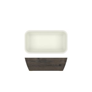 Oak/White New Haven Melamine GN1/3 Deep Dish 32.5 X 17.6 X 10cm