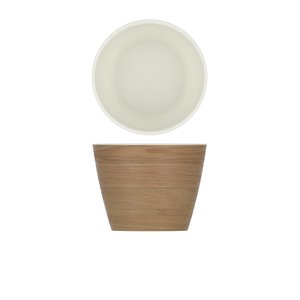 Light Oak/White New Haven Melamine Bowl 26.5 X 20cm