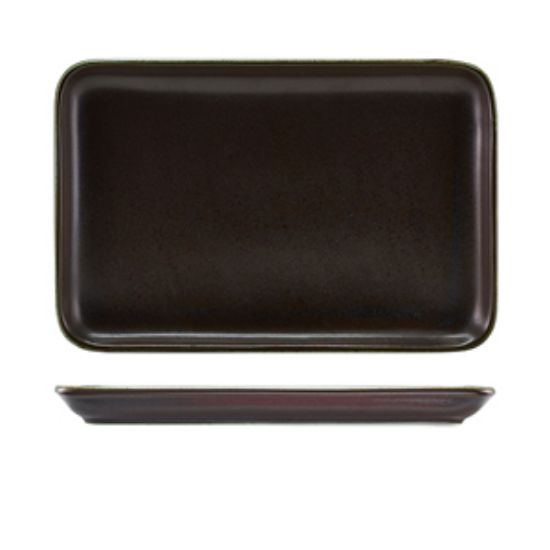 Terra Porcelain Black Rectangular Platter 30 X 20cm (3)