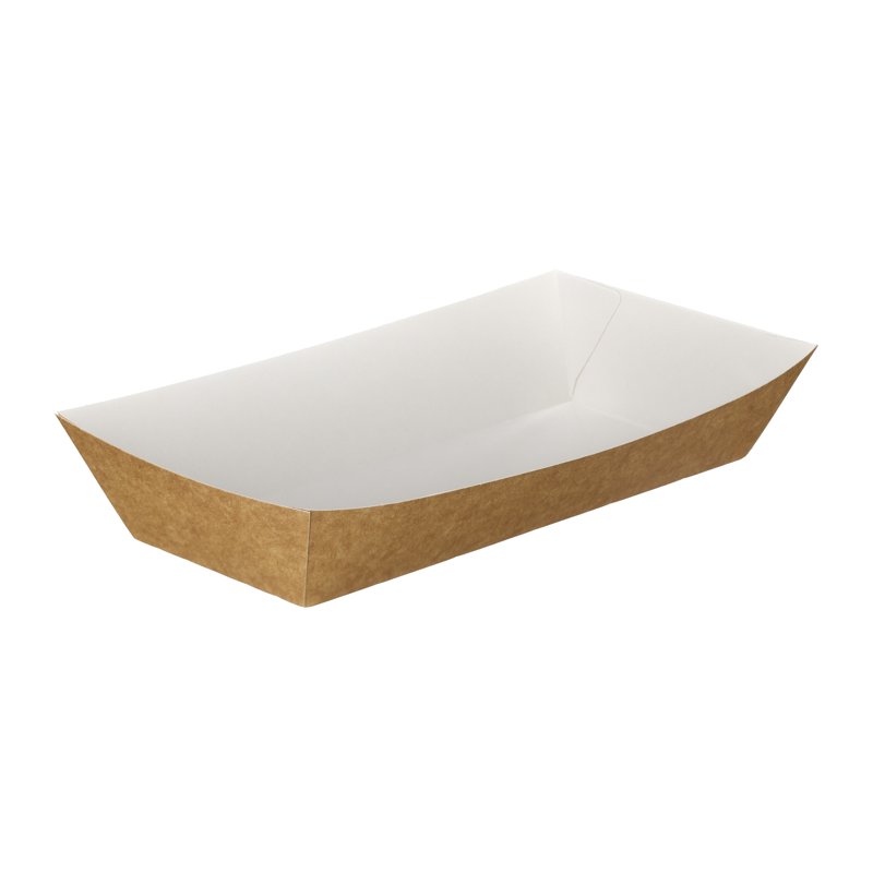Kraft Brown Open Meal Tray Medium 240x175x55mm (Case of 500)