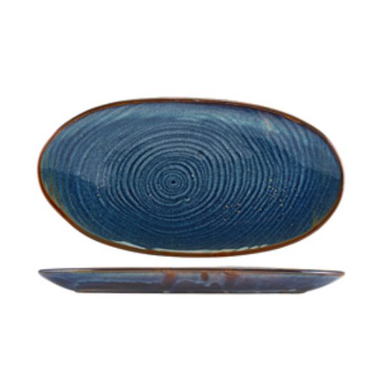 Terra Porcelain Aqua Blue Organic Platter 31cm (6)