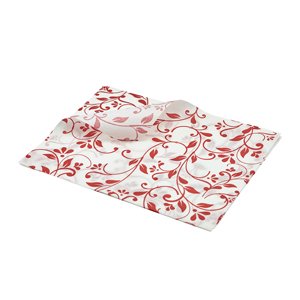 Greaseproof Paper Red Floral Print 25 X 20cm (1000)