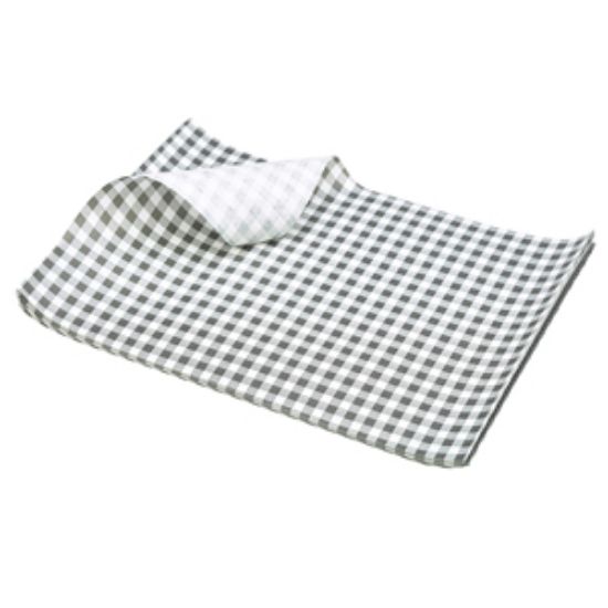 Greaseproof Paper Black Gingham Print 35 X 25cm (1000)