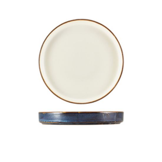 Terra Porcelain Aqua Blue Two Tone Presentation Plate 18cm (6)