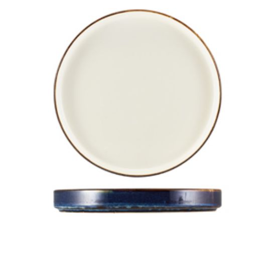 Terra Porcelain Aqua Blue Two Tone Presentation Plate 26cm (6)