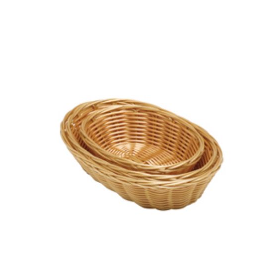 Oval Polywicker Basket 10x6.5x2.5 (12)