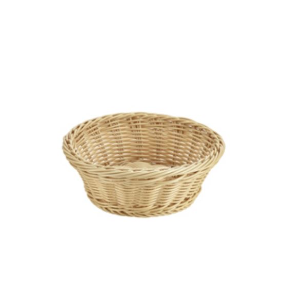 Round Polywicker Basket 21dia X 8cm (6)