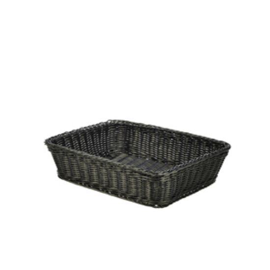 Polywicker Display Basket Black 36.5 X 29 X 9cm