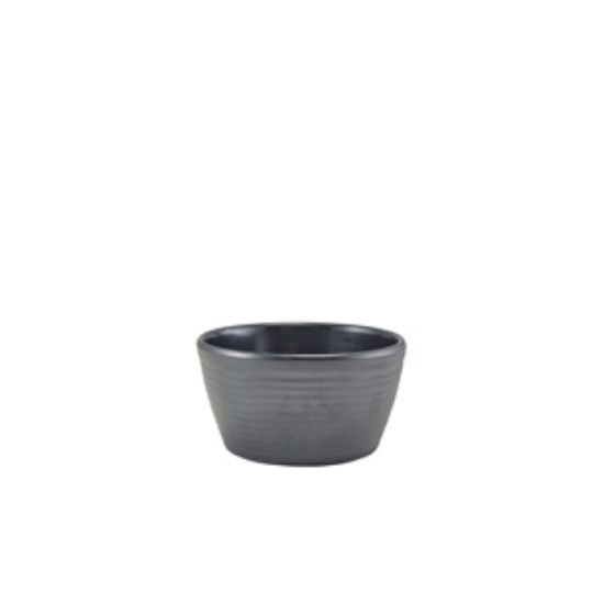 Genware Melamine Matt Black Ripple Ramekin 4oz 113ml (24)