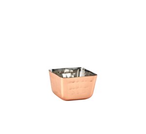 Genware Copper Plated Square Hammered Ramekin 71ml 2.5oz (12)
