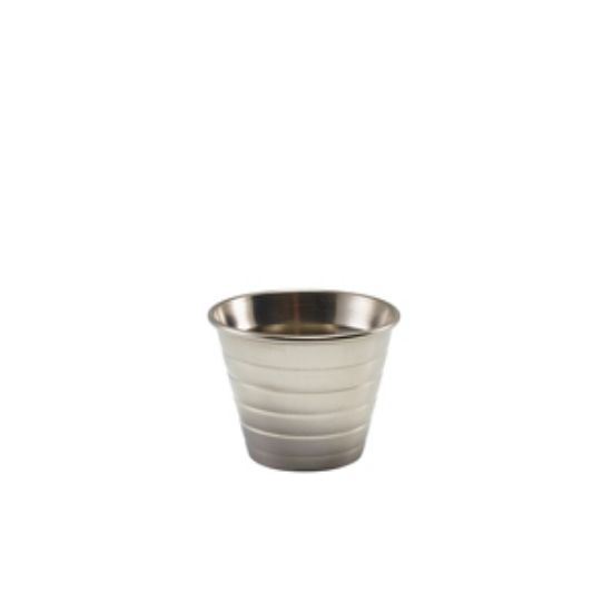 Genware Stainless Steel Ribbed Ramekin 71ml/2.5oz (24)