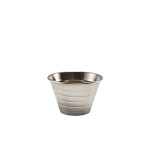 Genware Stainless Steel Ribbed Ramekin 114ml/4oz (24)
