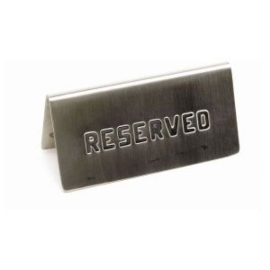 Genware Stainless Steel Reserved Table Sign