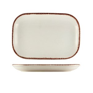 Terra Stoneware Sereno Brown Rectangular Plate 24 X 16.5cm (12)