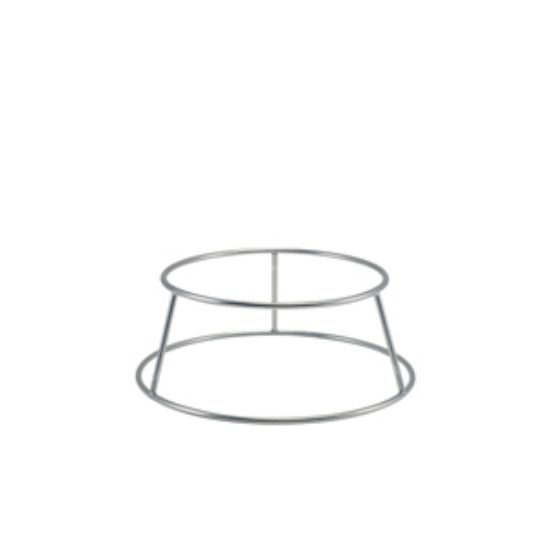 Genware Silver Anti-Slip Round Buffet Riser 10cm