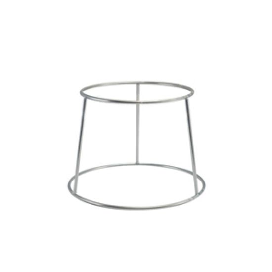 Genware Silver Anti-Slip Round Buffet Riser 18cm