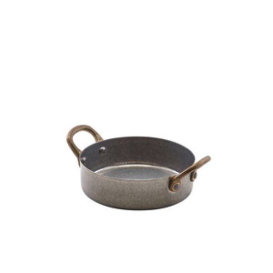 Genware Vintage Steel Mini Casserole Dish 12.25 X 3.5cm (6)