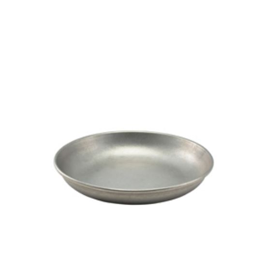 Genware Vintage Steel Coupe Plate 20cm