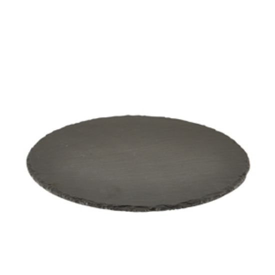 Genware Natural Edge Slate Platter 30cm Round (6)