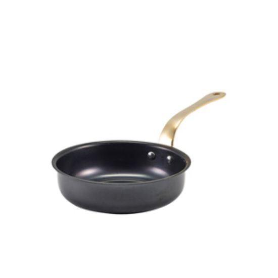Genware Black Vintage Steel Mini Fry Pan 13.5 X 3.75cm (6)