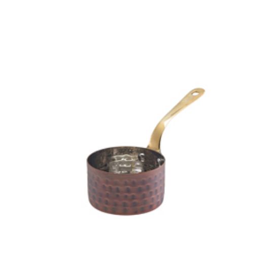 Genware Antique Copper Mini Sauce Pan 7.8 X 4.5cm (6)