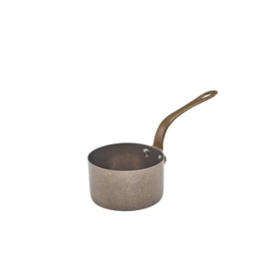 Genware Vintage Steel Mini Sauce Pan 7.8 X 4.5cm (6)