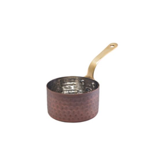 Genware Antique Copper Mini Sauce Pan 9 X 5.25cm (6)