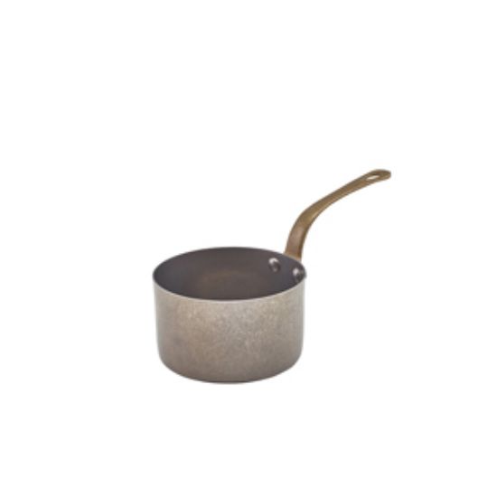 Genware Vintage Steel Mini Sauce Pan 9 X 5.25cm (6)