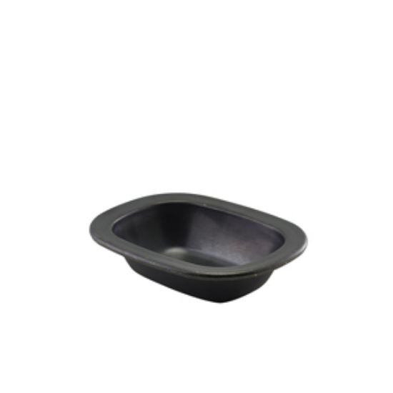 Genware Black Vintage Steel Pie Dish 16cm (12)