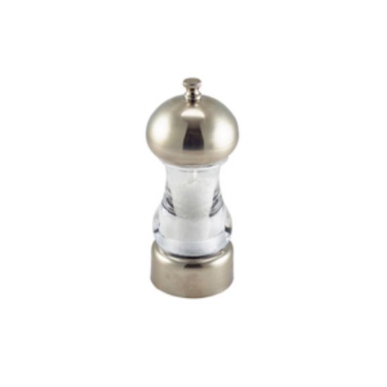Genware Chrome Top Salt/Pepper Grinder 14cm