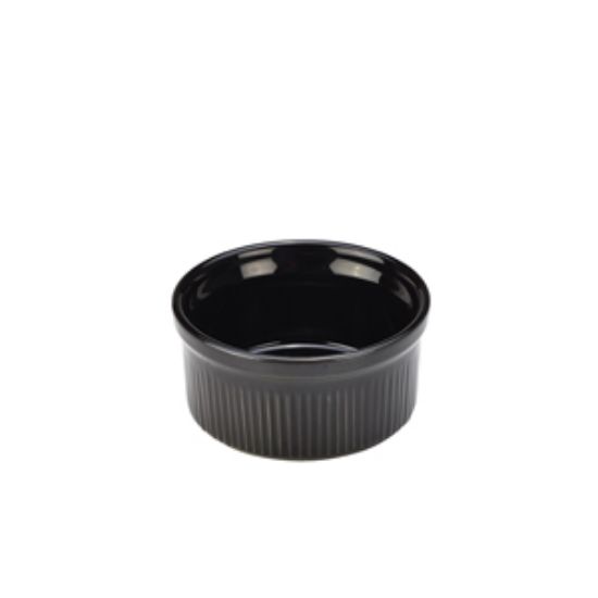 Genware Stoneware Black Ramekin 8cm/3 (12)