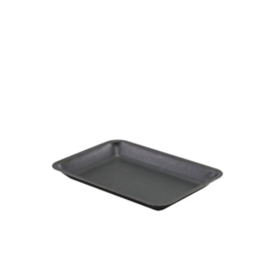 Genware Black Vintage Steel Tray 20 X 14cm