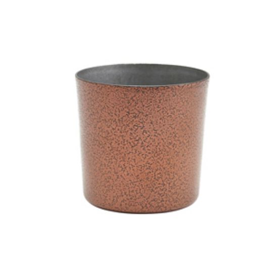 Stainless Steel Serving Cup 8.5 X 8.5cm Hammered Copper (12)