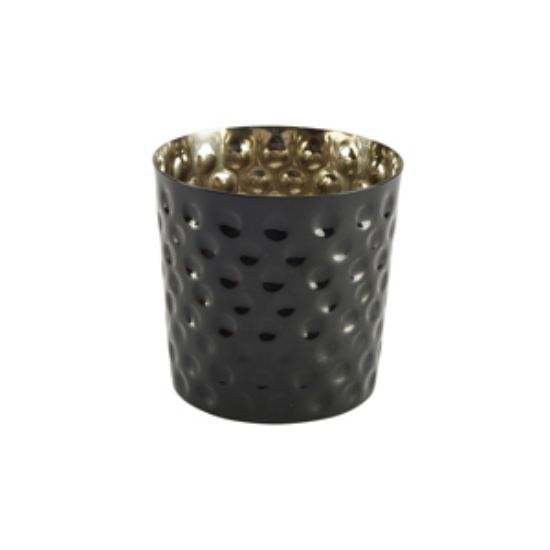 Black Hammered Stainless Steel Serving Cup 8.5 X 8.5cm (12)