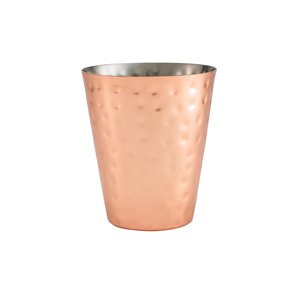 Hammered Copper Plated Conical Serving Cup 9 X 10cm (12)