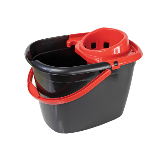 Great British 14l Recycled Mop Bucket And Wringer Black/Red