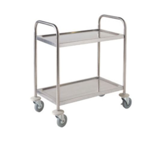 S/St. Trolley 85.5l X 53.5w X 93.3h-2 Shelves