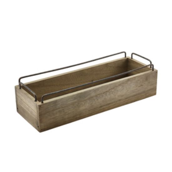 Industrial Wooden Crate 34 X 12 X 9cm