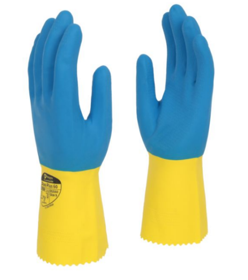 Duo-Mix Glove 9.5" Lrg Blue / Yellow