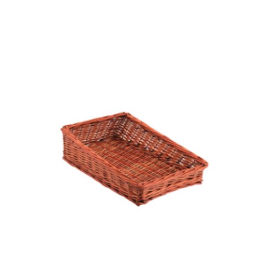 Wicker Display Basket 40x25x12cm - 6cm Front