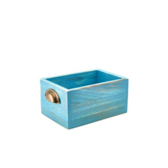 Genware Blue Wash Acacia Wood Display Drawer 21.5 X 15 X 11cm